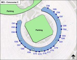 kansas city airport parking map